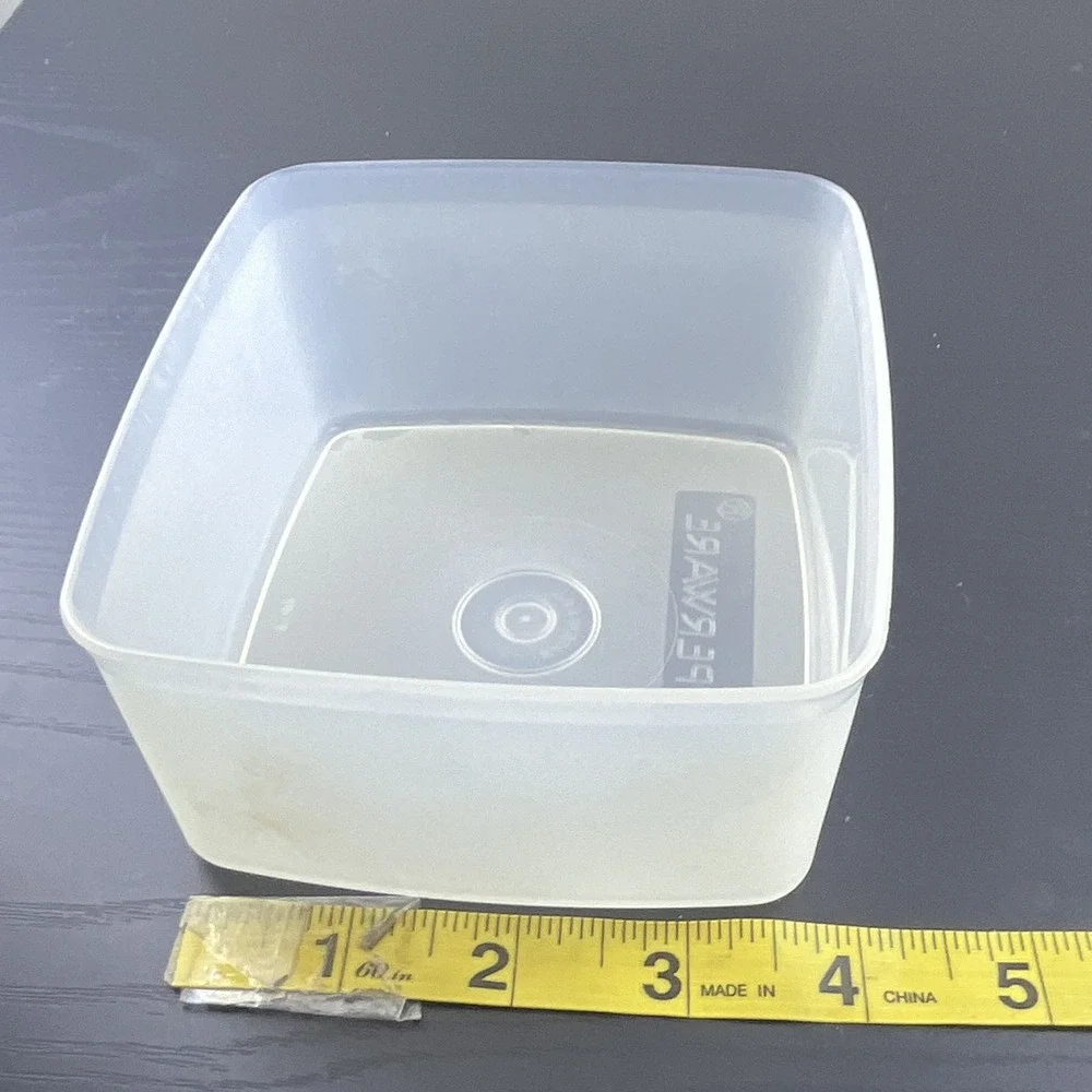 Vintage Tupperware 311-55 Clear Square Plastic Food Storage Container Replacemen